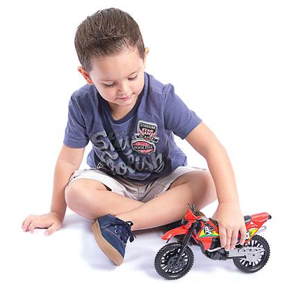 Imagem de Motinha De Brinquedo Moto Trilha Miniatura 24 Cm Na Solapa - Bs Toys