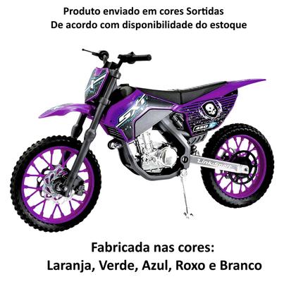 Moto Cross de Brinquedo Grande 29cm Realista Usual Cor Sortida
