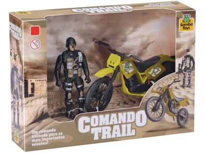 Moto de Brinquedo Comando Trail Roda Livre - Samba Toys com