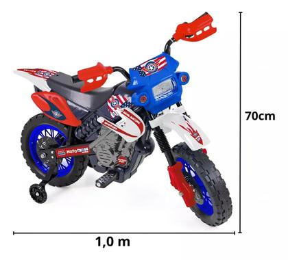 Imagem de Moto eletrica  azul infantil - homeplay