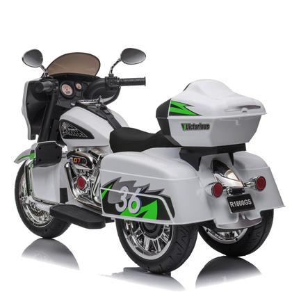 Imagem de Moto Elétrica Custom Infantil Cinza 12V Carregador 110/220v Com Luzes Som Bluetooth Bang Toys