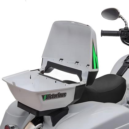 Imagem de Moto Elétrica Custom Infantil Cinza 12V Carregador 110/220v Com Luzes Som Bluetooth Bang Toys