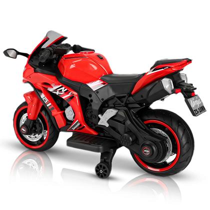 Moto Elétrica Esportiva Realista 12V Com Som E Luz Cor Vermelha