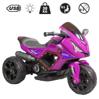 Imagem de Moto Elétrica Infantil 6v Luz de Led Escapamento Realista Fumaça e Som