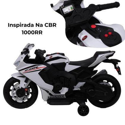 Imagem de Moto Elétrica Infantil 6V Menino Menina Zippy Toys Branca