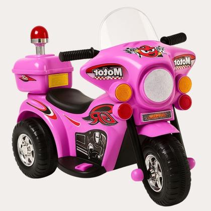Imagem de Moto Elétrica Infantil Polícia com Baú 6v Som e Luz Giroflex