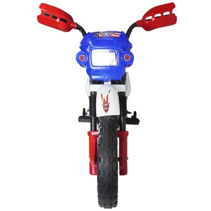 Imagem de Moto Elétrica Motinha Mini Moto Motocross Infantil Criança Menino Homeplay Realista 6v Apartir de 3 anos até 20 kg Azul