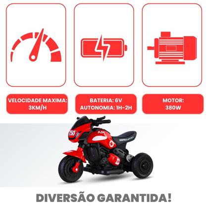 Imagem de Moto Infantil 6V Elétrica Música Farol Som Bivolt Motor 380W 3Kmh