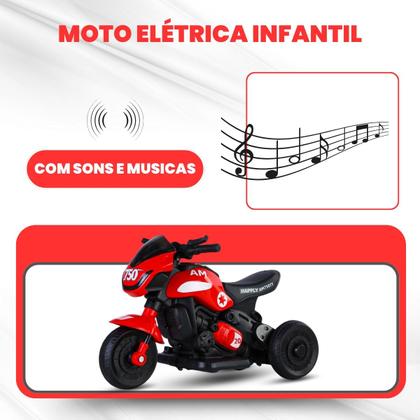 Imagem de Moto Infantil 6V Elétrica Música Farol Som Bivolt Motor 380W 3Kmh