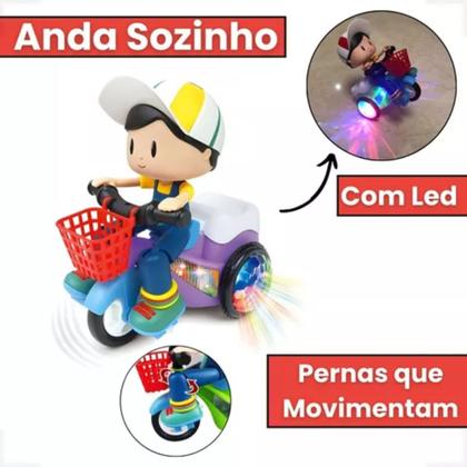 Imagem de Moto Infantil Triciclo com Som, Luzes e Movimento para Crianças