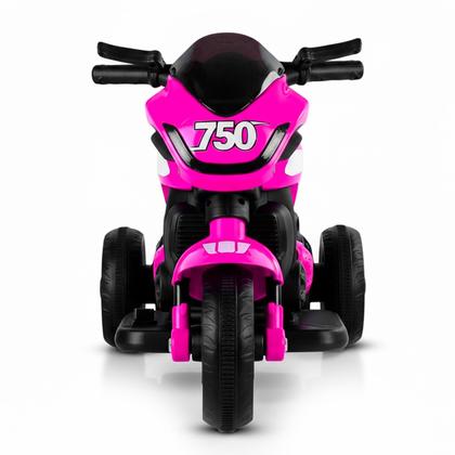 Imagem de Moto Motinho Elétrico Menino Triciclo Infantil Race Rosa 6v Com Sons E Luzes