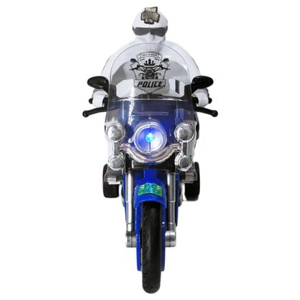 Imagem de Moto Policial Miniatura Fricção com Luz Som e Boneco