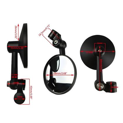 Imagem de Moto scooter retrovisor lidar com barra espelhos universal redondo guiador espelho