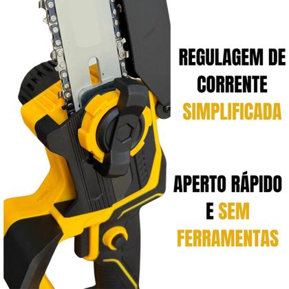 Imagem de Moto Serra A Bateria Mini Serra Elétrica 1200w 48v Com Cabo Extensor