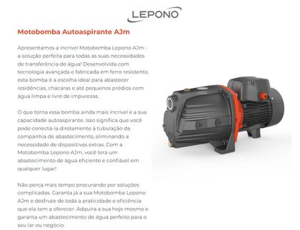 Imagem de Motobomba Autoaspirante em Ferro Lepono AJm-150 2,0hp