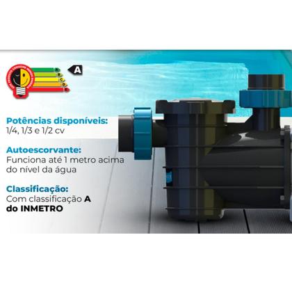 Imagem de Motobomba sodramar para piscinas bmp 25 220v 1/4 cv