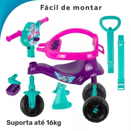 Imagem de Motoca Infantil De Passeio Com Empurrador 3 Rodas Ideal Para Seu Neném Com Garantia e Qualidade Superior