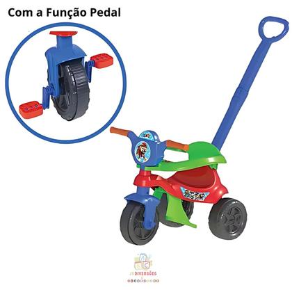 Imagem de Motoca Infantil Triciclo Carrinho Passeio De Empurrar Pedal
