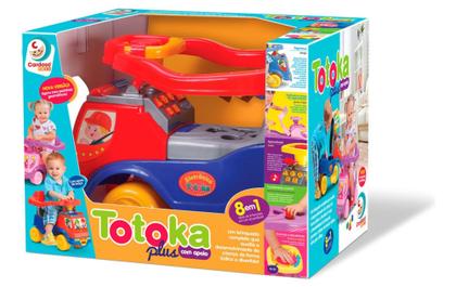 Imagem de Motoca Vilotrol Triciclo Infantil Totoka  Menino Menina Bebe Empurrador Pedal Proteção Lateral