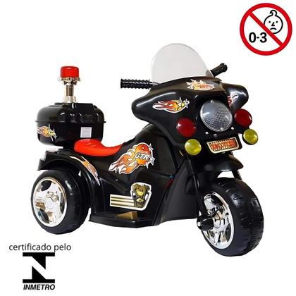 Imagem de Motocicleta Mini Moto Elétrica Infantil C/ Luz e Som Frente e Ré Preto ImportWay -  BW006PR