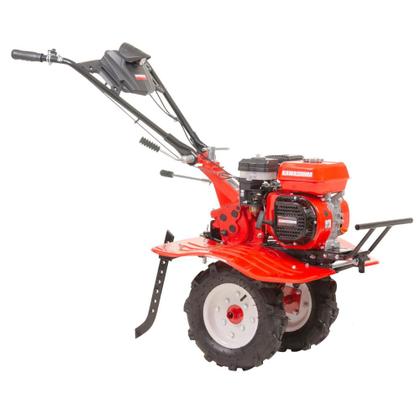 Imagem de Motocultivador Kawashima MCG-780A À Gasolina 4 Tempos 212cc 7HP Tratorito Tipo Tobata Profissional C/ 24 Lâminas Cultivadoras Para Remexer e Afofar Solo e Areia + Rodas de Transporte + Lanterna de LED