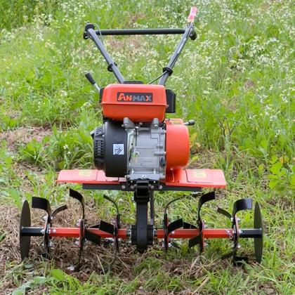 Imagem de Motocultivador Profissional Anmax MT170G À Gasolina 4T 208cc 7HP de Potência Completo e Robusto Com 24 Lâminas Cultivadoras Para Descompactação de Solo + Rodas Para Transporte Tracionadas