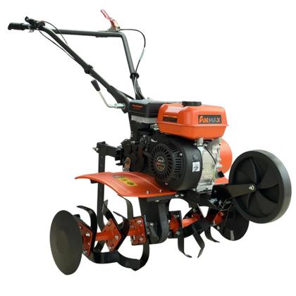 Imagem de Motocultivador Profissional Anmax MT170G À Gasolina 4T 208cc 7HP de Potência Completo e Robusto Com 24 Lâminas Cultivadoras Para Descompactação de Solo + Rodas Para Transporte Tracionadas