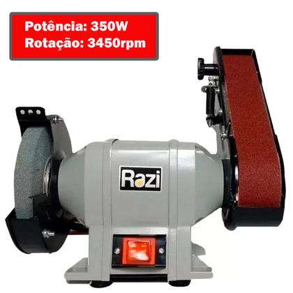 Imagem de Motoesmeril com Lixadeira de Cinta 6" 350w Rzelf350m Razi