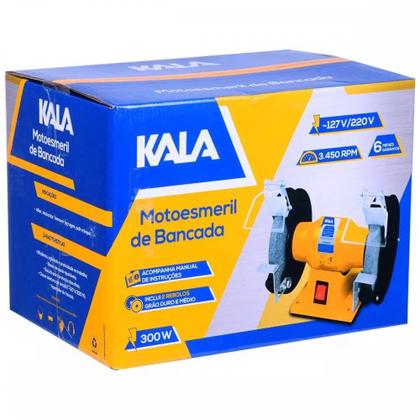 Imagem de Motoesmeril De Bancada Elétrico 6 Pol 3450 rpm Bivolt 300 W 342203 Kala