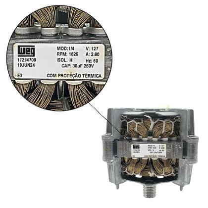 Imagem de Motor 1/4 Weg Tanquinho Suggar 10Kg A 20Kg 127V