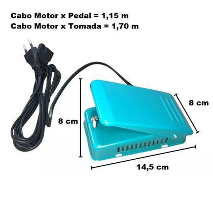 Imagem de Motor 220V para Maquina de Costura Overlock Overloque com Pedal Importway IWMMCO-02