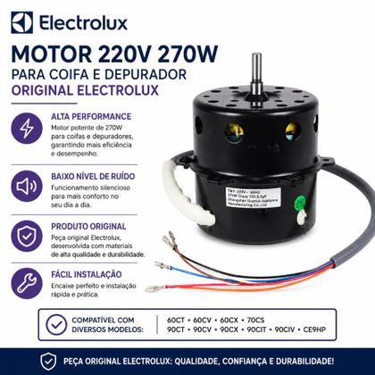Imagem de Motor coifa electrolux 220v 90cit - 41035160 - a08544201