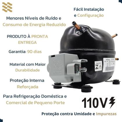Imagem de Motor Compressor Embraco 1/5 Emi70 Her 127V 220V R134 - 127V