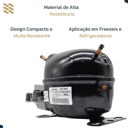 Imagem de Motor Compressor Embraco 1/5 Emi70 Her 127V 220V R134 - 127V