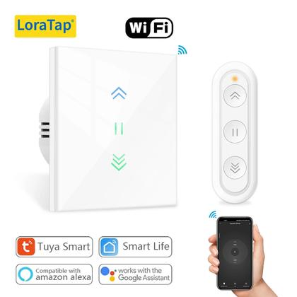 Imagem de Motor De Cortina Rolô Inteligente WiFi LoraTap Tuya Smart Life Google Home Alexa Echo