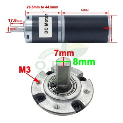 Imagem de Motor De Engrenagem Reversível 571rpm 12 V - Ofa Amb