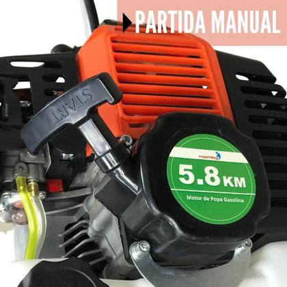 Imagem de Motor de Popa a Gasolina Importway IWMPG2T52 Nautico com Rabeta Motor 2,5HP 52cc P/ Botes e Barcos