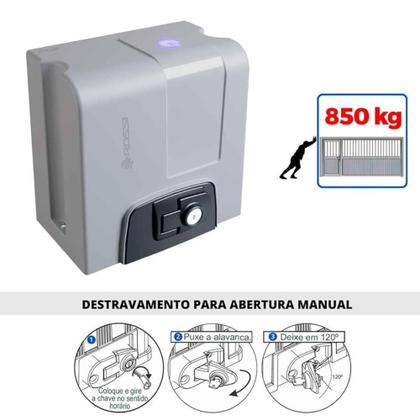 Imagem de Motor Deslizante Rossi DZ4 SK 36 NITRO 127V/220V 850KG com 2 controles