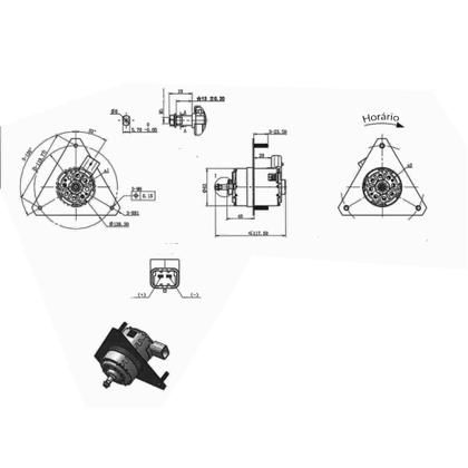 Imagem de Motor do Eletroventilador Celta Prisma Palio Fiorino Siena