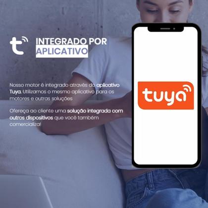 Imagem de Motor Eletrônico Com Controle Persiana Wifi Emteco 6n 110v
