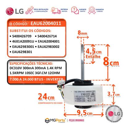 Imagem de Motor Evaporadora LG 12000 Btus Inverter - 4681A20091U EAU62004011