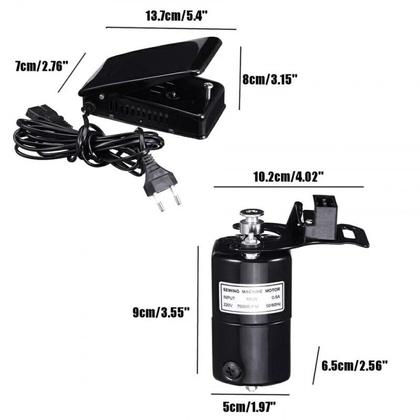 Imagem de Motor Máquina  Doméstico+kit,Completo 110/220 Preto