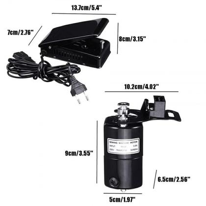 Imagem de Motor Máquina  Doméstico+kit,Completo 110/220 Preto