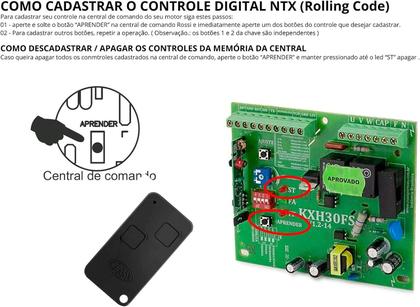 Imagem de Motor Para Portão Eletrônico Dz Nano 36 Turbo 600kg 1/4 HP Rossi - Sem cremalheiras (220)