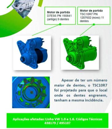 Imagem de Motor Partida Arranque 12v Gol G2 G3 G4 G5 G6 97 a 2014 Valeo