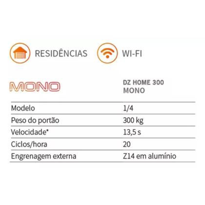 Imagem de Motor Portão Deslizante Home 300 1/4 PPA com 4 Metros de Trilhos