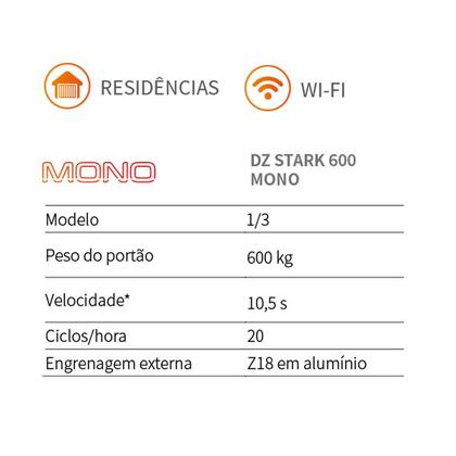 Imagem de Motor Portão Deslizante Stark 600 Ppa Com Rampa E 2 Controles Wifi