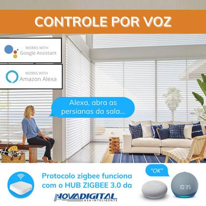 Imagem de Motor Tubular Persiana Inteligente Zigbee Controle Automação