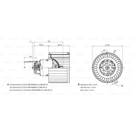 Imagem de Motor ventilação 12V Fiat Palio Weekend 1997 a 2004 Bosch