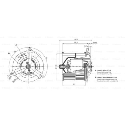 Imagem de Motor ventilação 13,5Ah 12V Ford Verona 1991 a 1992 Bosch